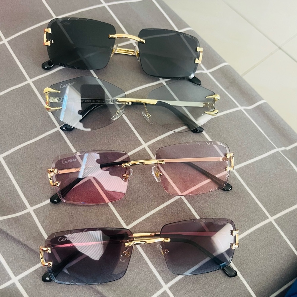 Cartier Sunglasses Collection - Black, Gray, Pink, Purple